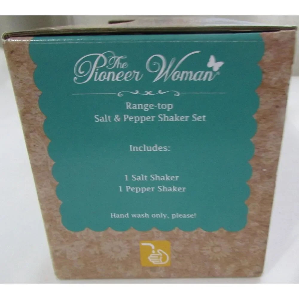 Pioneer Woman country garden range stove top salt & pepper shaker set new floral